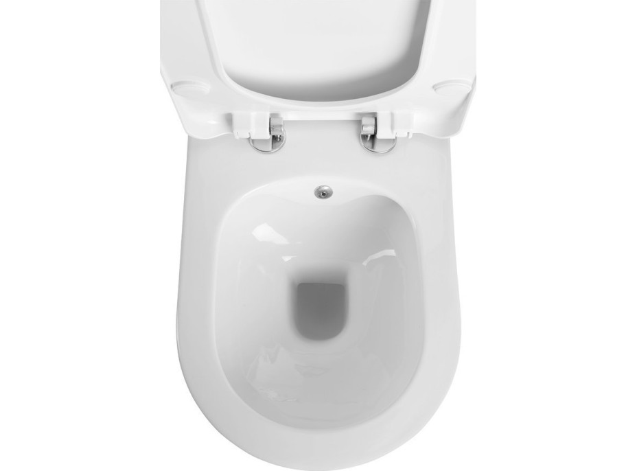 Sapho AVVA CLEANWASH závěsná WC mísa, Rimless, s bidetovou sprškou, 35, 5x53cm, bílá 100312