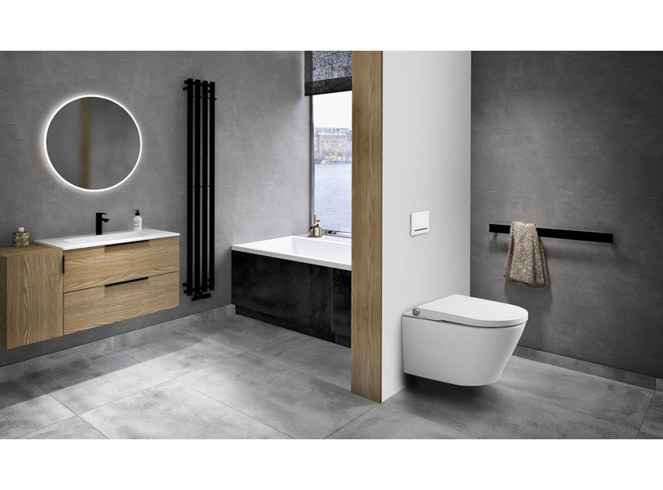 Sapho VEEN CLEAN závěsné WC s integrovaným elektronickým bidetem VE421