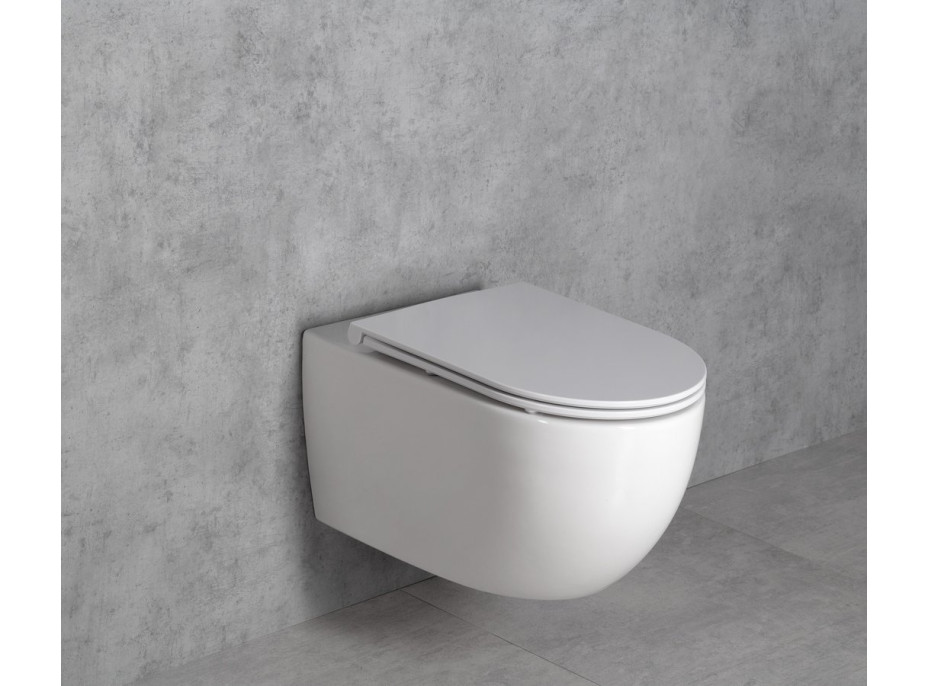 Bruckner FULDA závěsná WC mísa, Vortex Rimless, 36x52, 5cm, bílá 201.408.4
