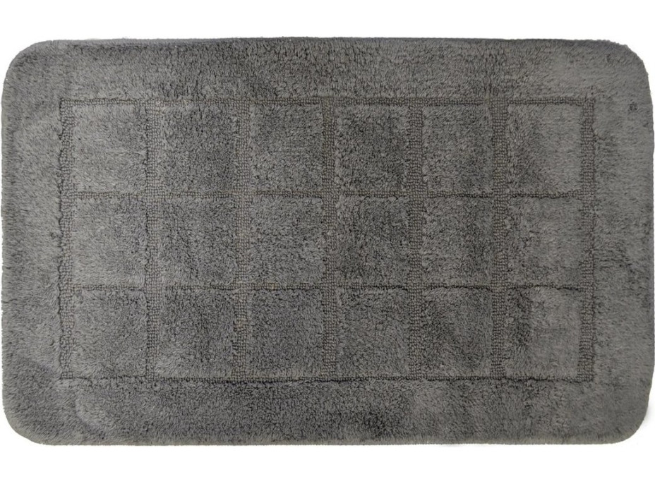 Ridder DELHI Koupelnová předložka 50x80cm s protiskluzem, 100% polyester, tmavě šedá 1712300