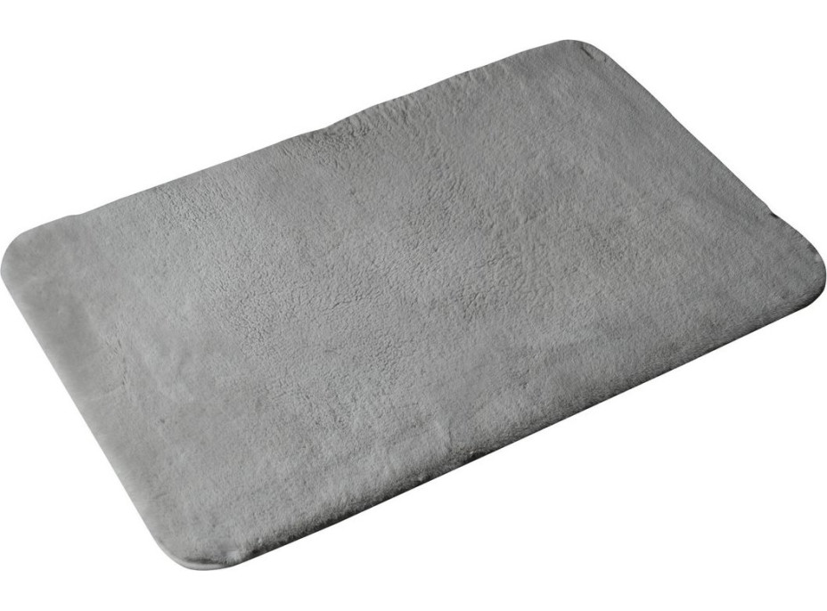 Gedy FUZZY koupelnová předložka, 50x80cm, 100% polyester, protiskluz, šedá 96FY508008