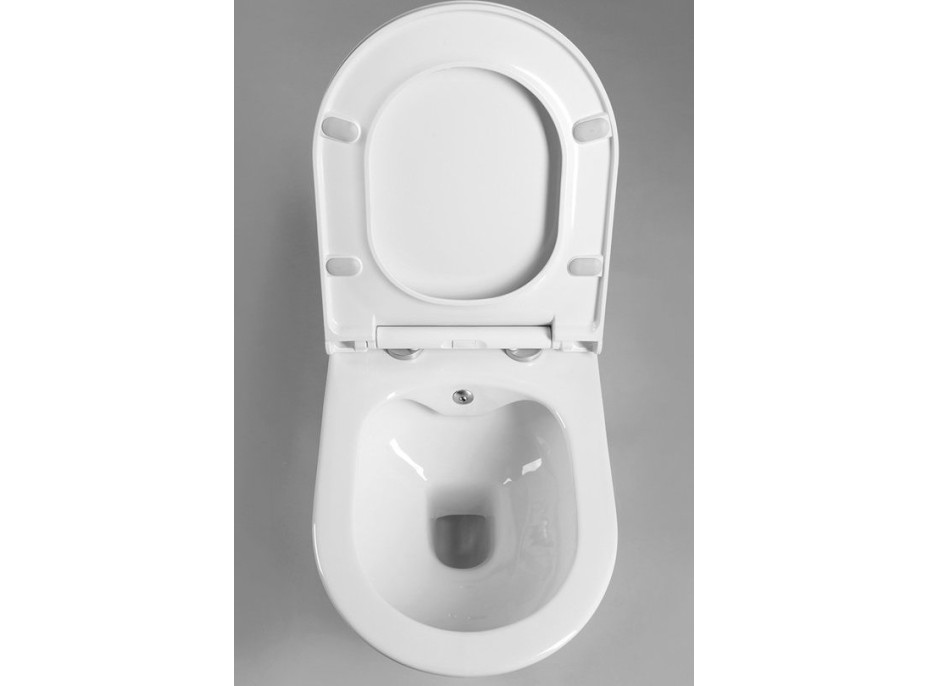 Sapho AVVA CLEANWASH závěsná WC mísa, Rimless, integrovaná baterie a bidet. sprška, 35, 5x53cm, bílá 100315