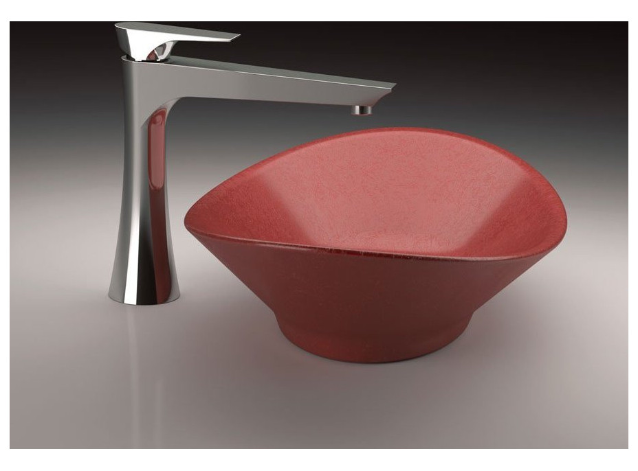 Sapho AXAMITE stojánková umyvadlová baterie vysoká bez výpusti, prodloužená hubice, chrom AX06