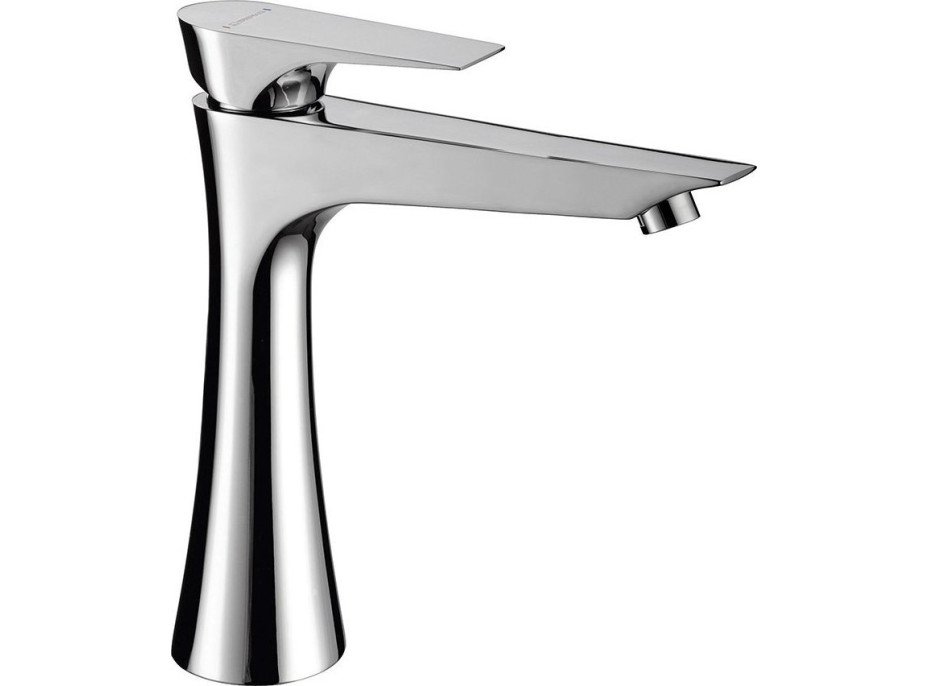 Sapho AXAMITE stojánková umyvadlová baterie vysoká bez výpusti, prodloužená hubice, chrom AX06