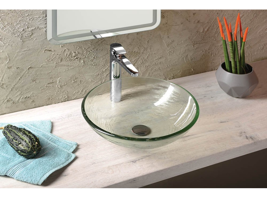 Sapho CORNELI stojánková umyvadlová baterie vysoká bez výpusti, prodloužená hubice, chrom CE07