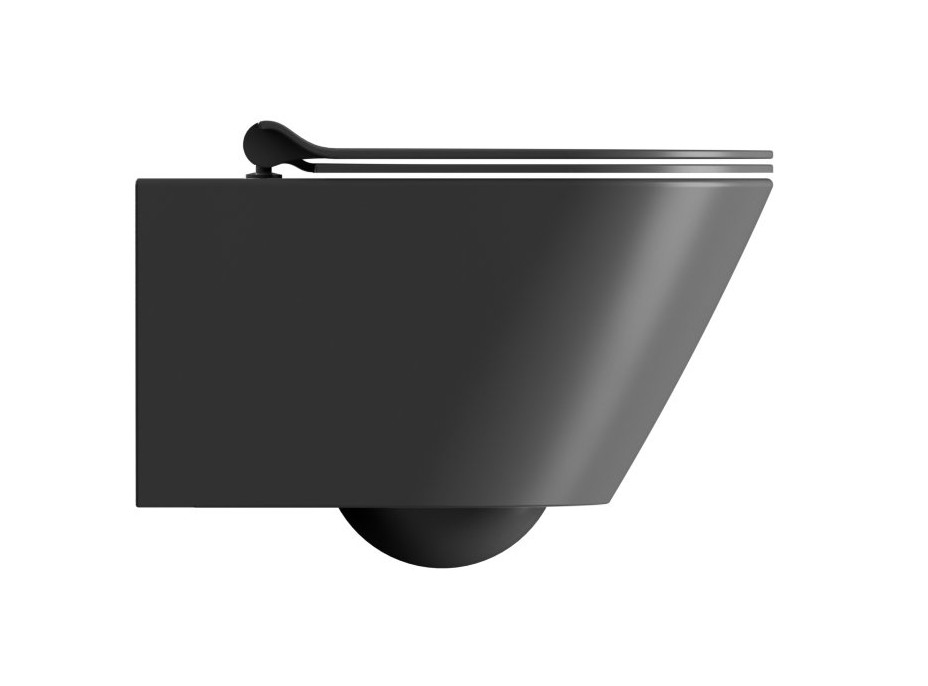 GSI KUBE X závěsná WC mísa, Swirlflush, 36x55cm, černá dual-mat 941526