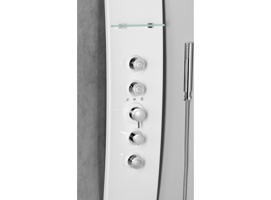 Polysan LUK termostatický sprchový panel rohový 250x1300mm, bílá 80325