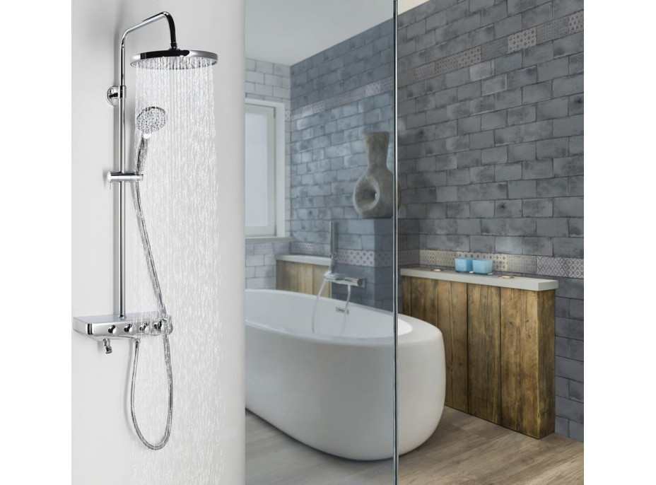 Aqualine FARRAO sprchový sloup s baterií a napouštěním, chrom SL450