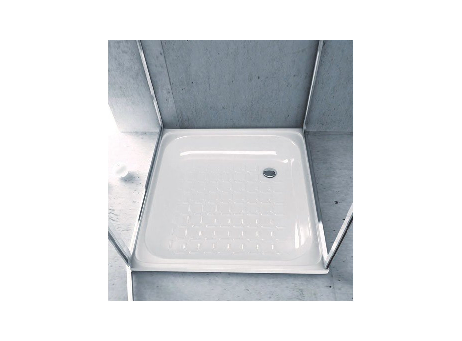 SMAVIT Smaltovaná sprchová vanička, čtverec 70x70x12cm, bílá PD70X70