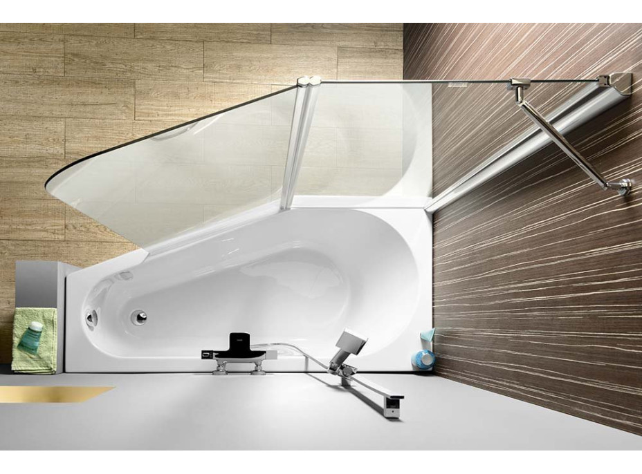 Polysan PALOMA vanová zástěna 1200mm, čiré sklo BS-120