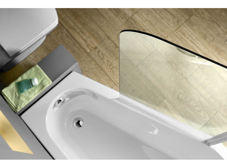 Polysan PALOMA vanová zástěna 1200mm, čiré sklo BS-120