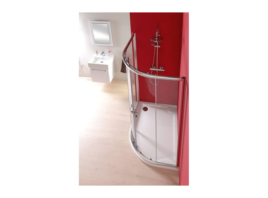 Gelco RIVA sprchová vanička z litého mramoru, čtvrtkruh 120x90cm, levá GR12090L