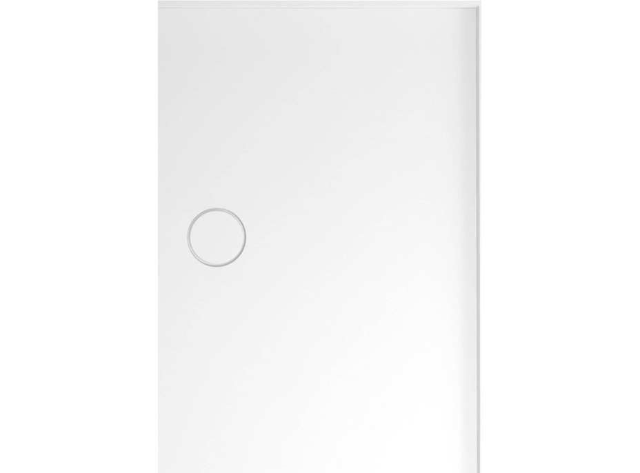 Polysan MIRAI sprchová vanička z litého mramoru, obdélník 90x80x1, 8cm, pravá, bílá 73168