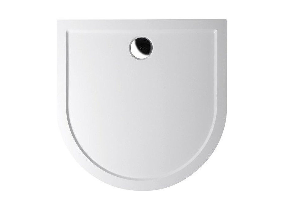 Polysan ISA 100 sprchová vanička z litého mramoru, půlkruh 100x100cm, bílá 72888