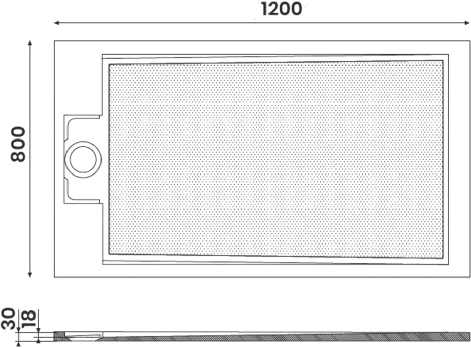 Gelco EMA sprchová vanička z litého mramoru, obdélník 120x80cm PE12080