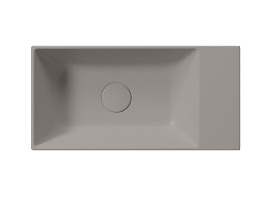 GSI KUBE X keramické umývátko 50x25cm, bez otvoru, pravé/levé, tortora mat 9486005