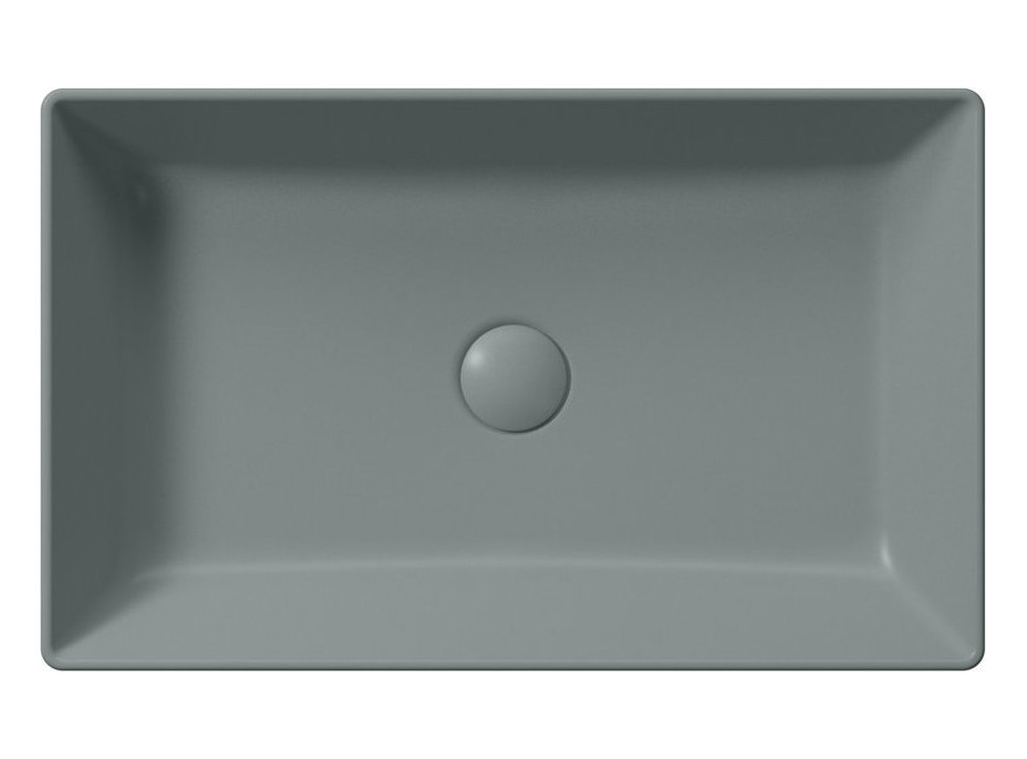 GSI KUBE X keramické umyvadlo na desku, 60x37cm, agave mat 945304