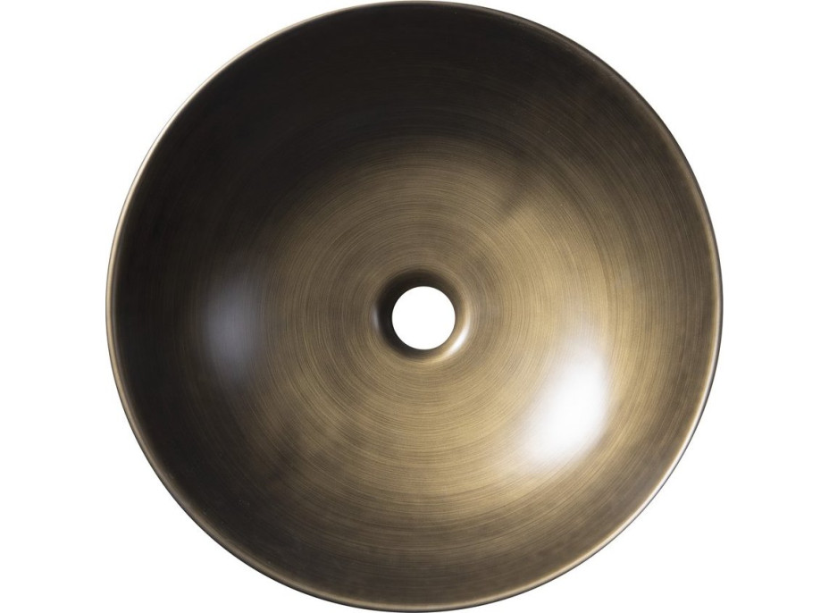 Sapho PRIORI keramické umyvadlo na desku, Ø 41, 5 cm, bronz PI032