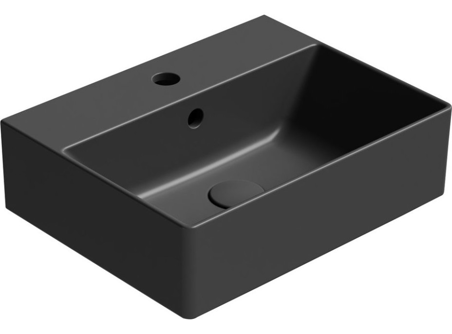 GSI KUBE X keramické umyvadlo 45x35cm, černá mat 9485126