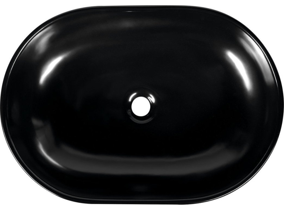 Sapho CALEO keramické umyvadlo na desku, 60x42 cm, černá mat CA590B
