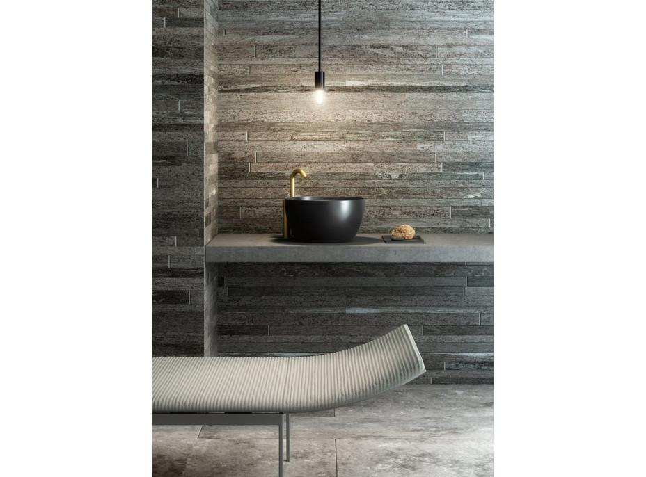 GSI PURA keramické umyvadlo na desku, průměr 42cm, černá mat 885226