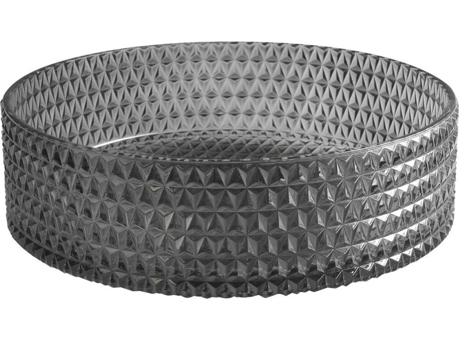 Sapho MARAGUA skleněné gravírované umyvadlo na desku Ø 39, 5cm, černá TY214