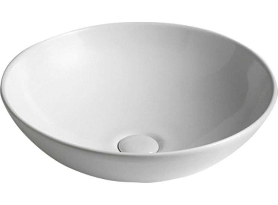 Sapho DIMP keramické umyvadlo na desku, Ø 46cm, bílá WH060