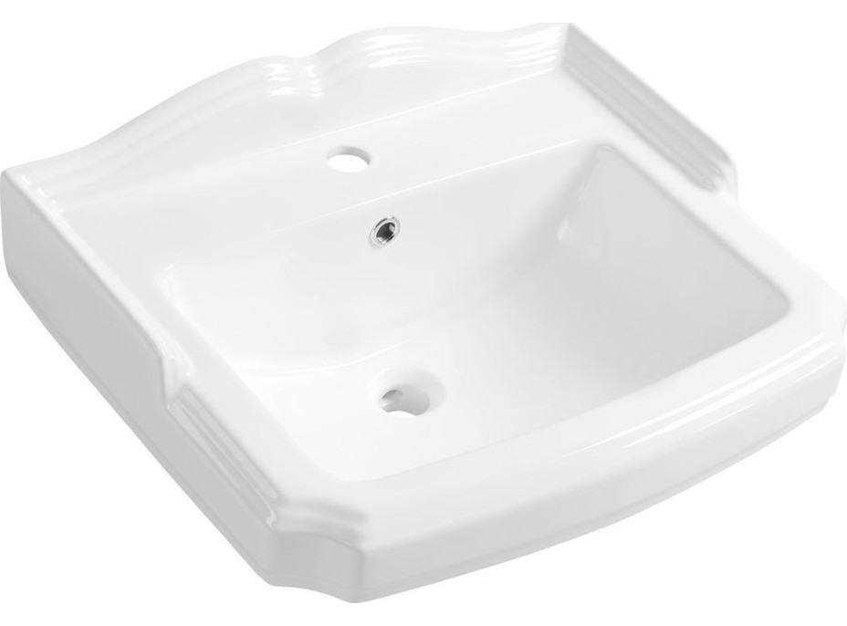 Aqualine ANTIK keramické umyvadlo, 58x47 cm, bílá AK102