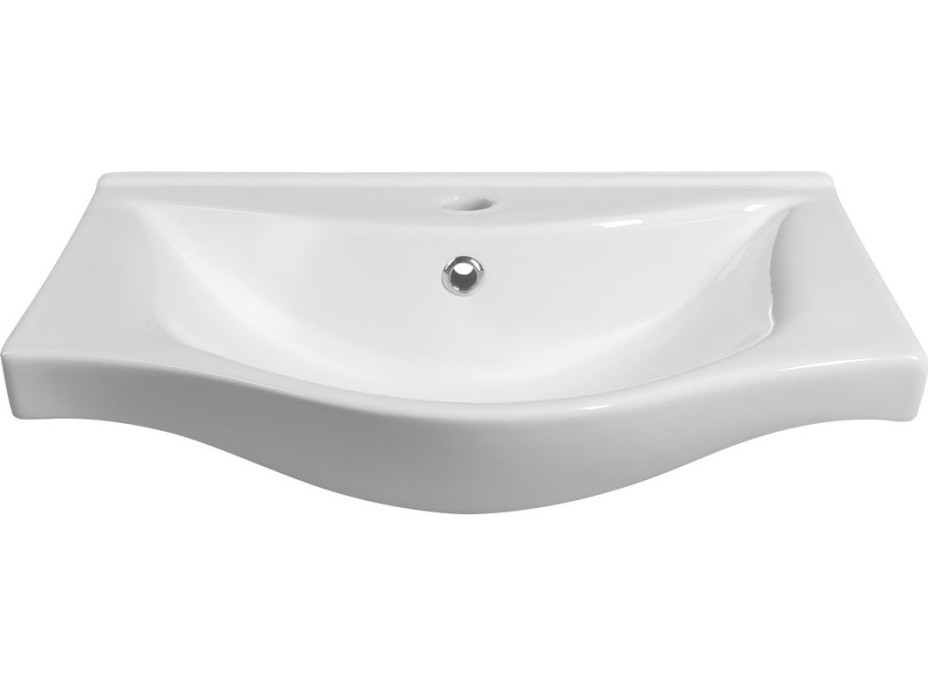 Aqualine ZARA 55 keramické umyvadlo nábytkové 54x44, 5cm, bílá 10055