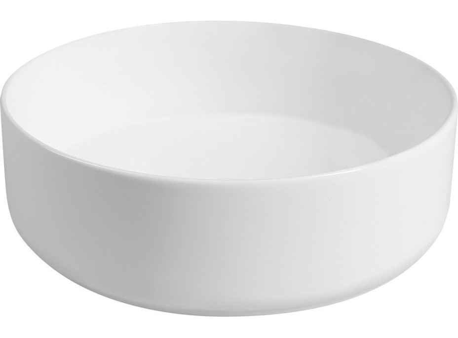 Isvea INFINITY ROUND keramické umyvadlo na desku, průměr 36cm, bílá mat 10NF65036-2L