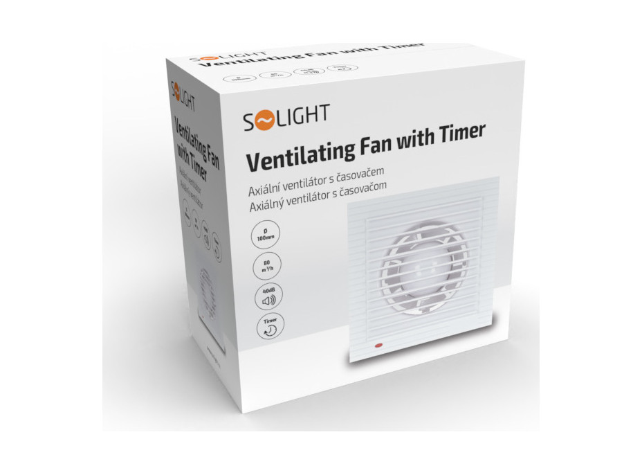 Solight axiální ventilátor s časovačem