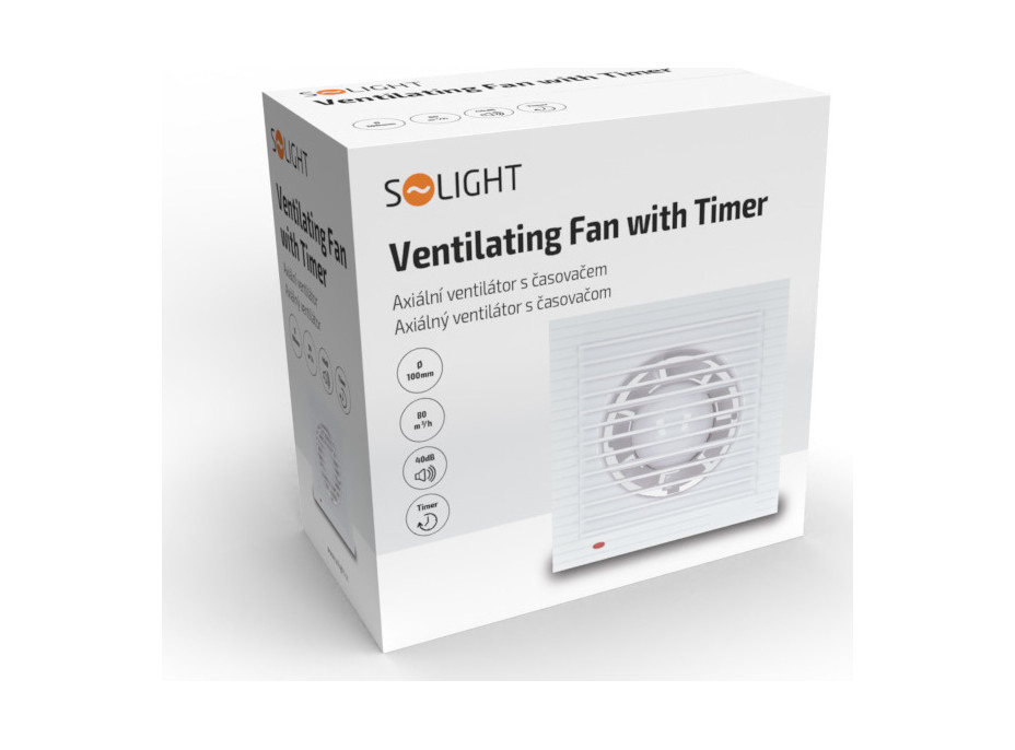 Solight axiální ventilátor s časovačem