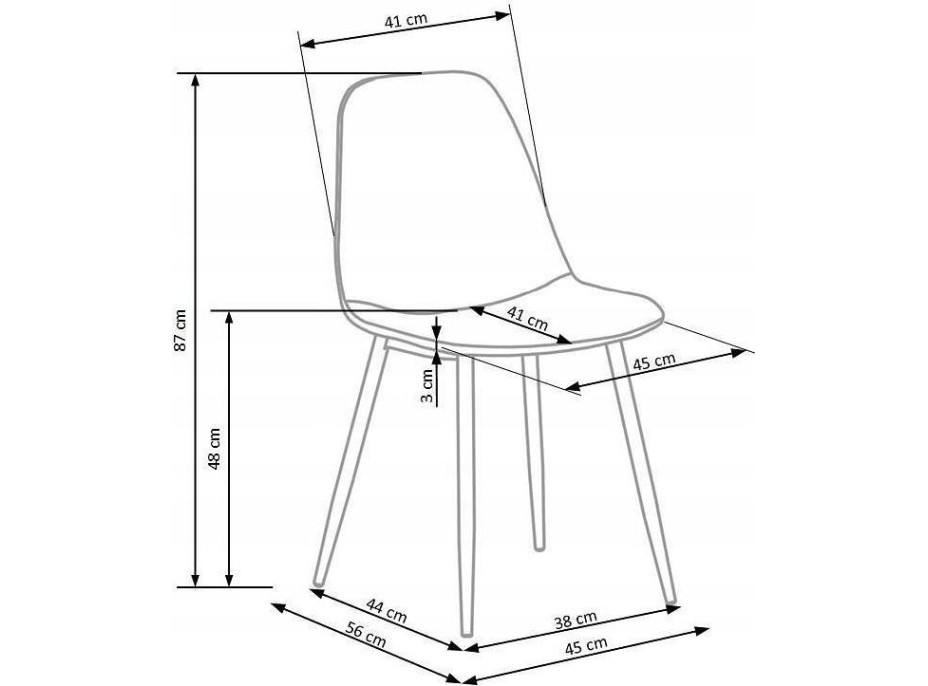 Jídelní židle STEFAN - skořicová/černá