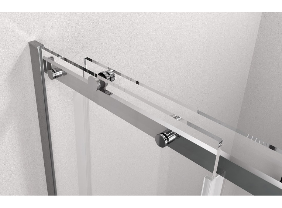 Polysan THRON LINE ROUND sprchové dveře 1000 mm, kulaté pojezdy, čiré sklo TL5010-5005