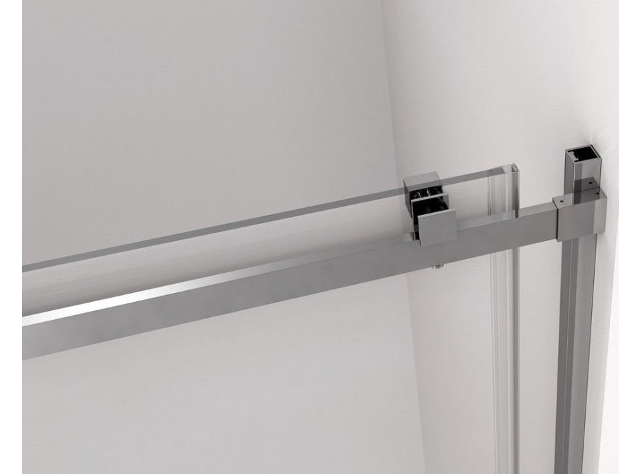 Polysan THRON LINE SQUARE sprchové dveře 1100 mm, hranaté pojezdy, čiré sklo TL5011-5002