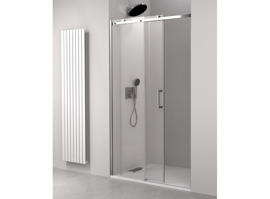 Polysan THRON LINE ROUND sprchové dveře 1400 mm, kulaté pojezdy, čiré sklo TL5014-5005
