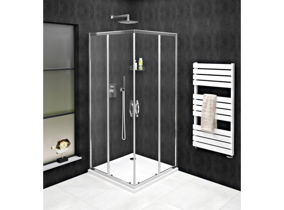 Gelco SIGMA SIMPLY čtvercový sprchový kout 1000x1000 mm, rohový vstup, čiré sklo GS2110GS2110