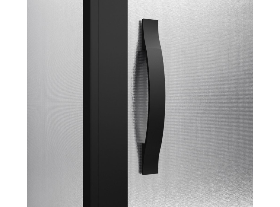 Gelco SIGMA SIMPLY BLACK čtvercový sprchový kout 900x900 mm, rohový vstup, Brick sklo GS2490B-02