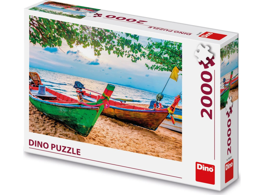 DINO Puzzle Rybářské loďky 2000 dílků