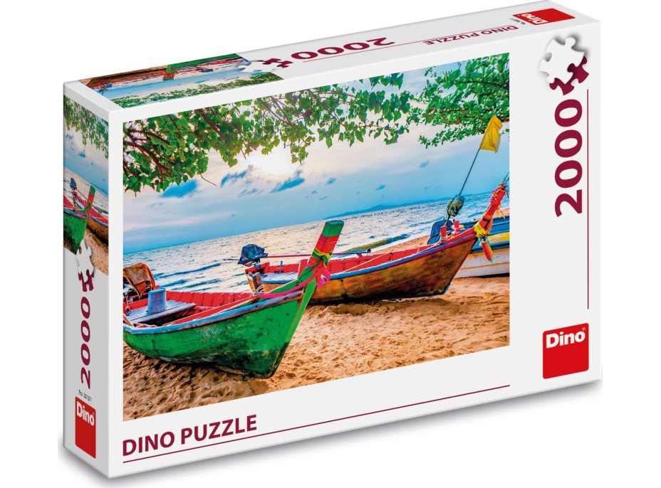 DINO Puzzle Rybářské loďky 2000 dílků