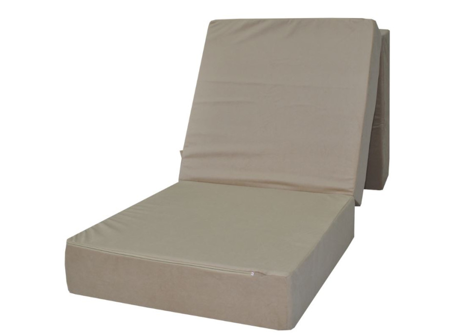 Rozkládací molitanová matrace ITAKA 195x65x15 cm - béžová