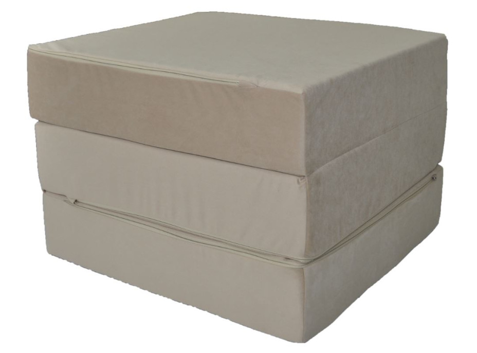 Rozkládací molitanová matrace ITAKA 195x65x15 cm - béžová