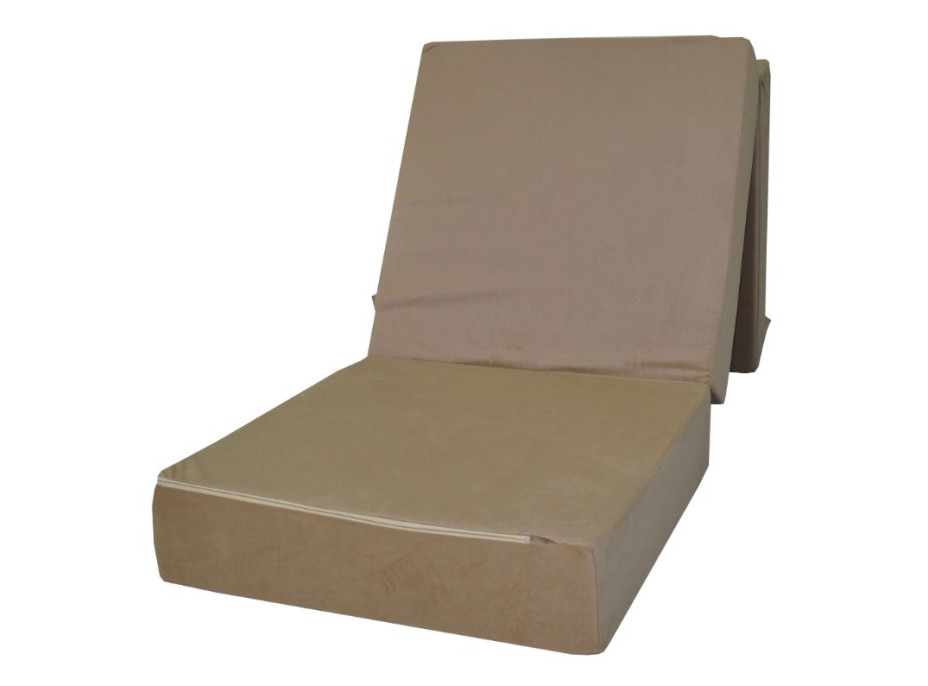 Rozkládací molitanová matrace ITAKA 195x65x15 cm - cappuccino
