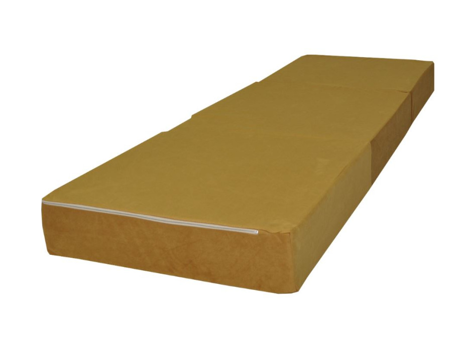Rozkládací molitanová matrace ITAKA 195x65x15 cm - žlutá