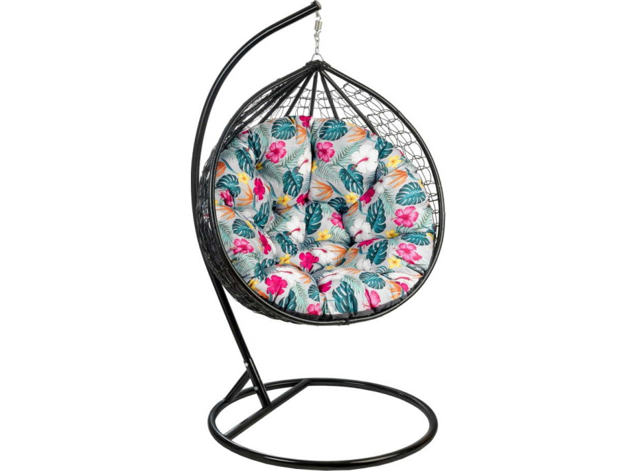 Oboustranný voděodolný sedací polštář do závěsného křesla 130 cm - Verano/šedý