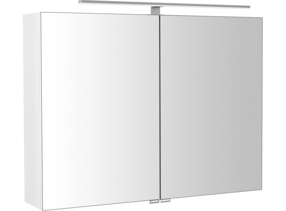 Sapho RIWA galerka s LED osvětlením, 81x70x17cm, bílá lesk RIW080-0030