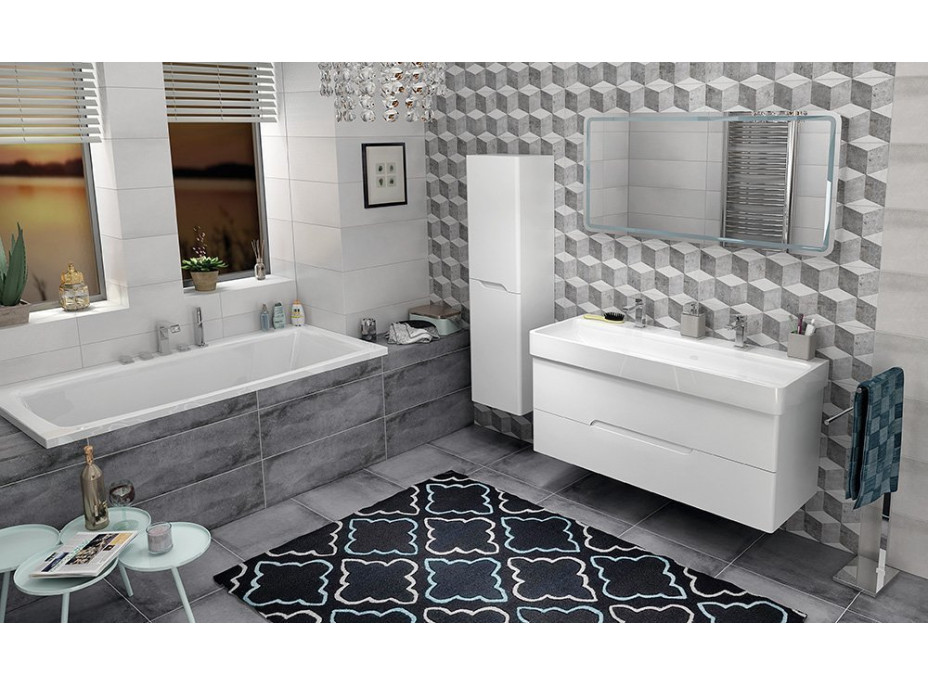 Sapho MEDIENA umyvadlová skříňka 117x50, 5x48, 5cm, bílá mat/bílá mat MD120