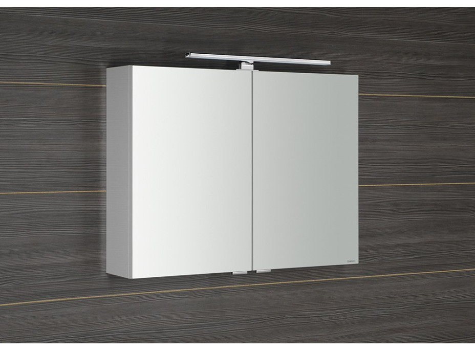 Sapho RIWA galerka s LED osvětlením, 81x70x17cm, bílá lesk RIW080-0030