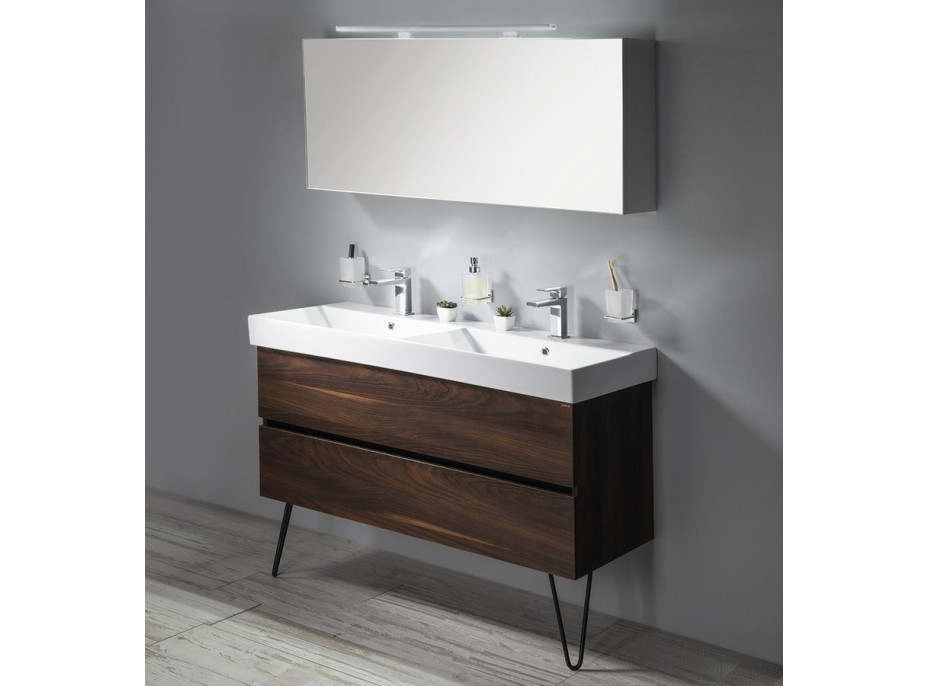Sapho CLOE galerka s LED osvětlením 120x50x18cm, bílá CE120-0030