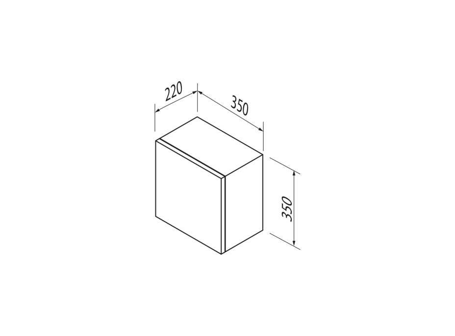 Sapho ESPACE skříňka 35x35x22cm, 1x dvířka, levá/pravá, dub stříbrný ESC830-1111